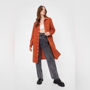 Nasty Gal Corduroy Shirt Jacket